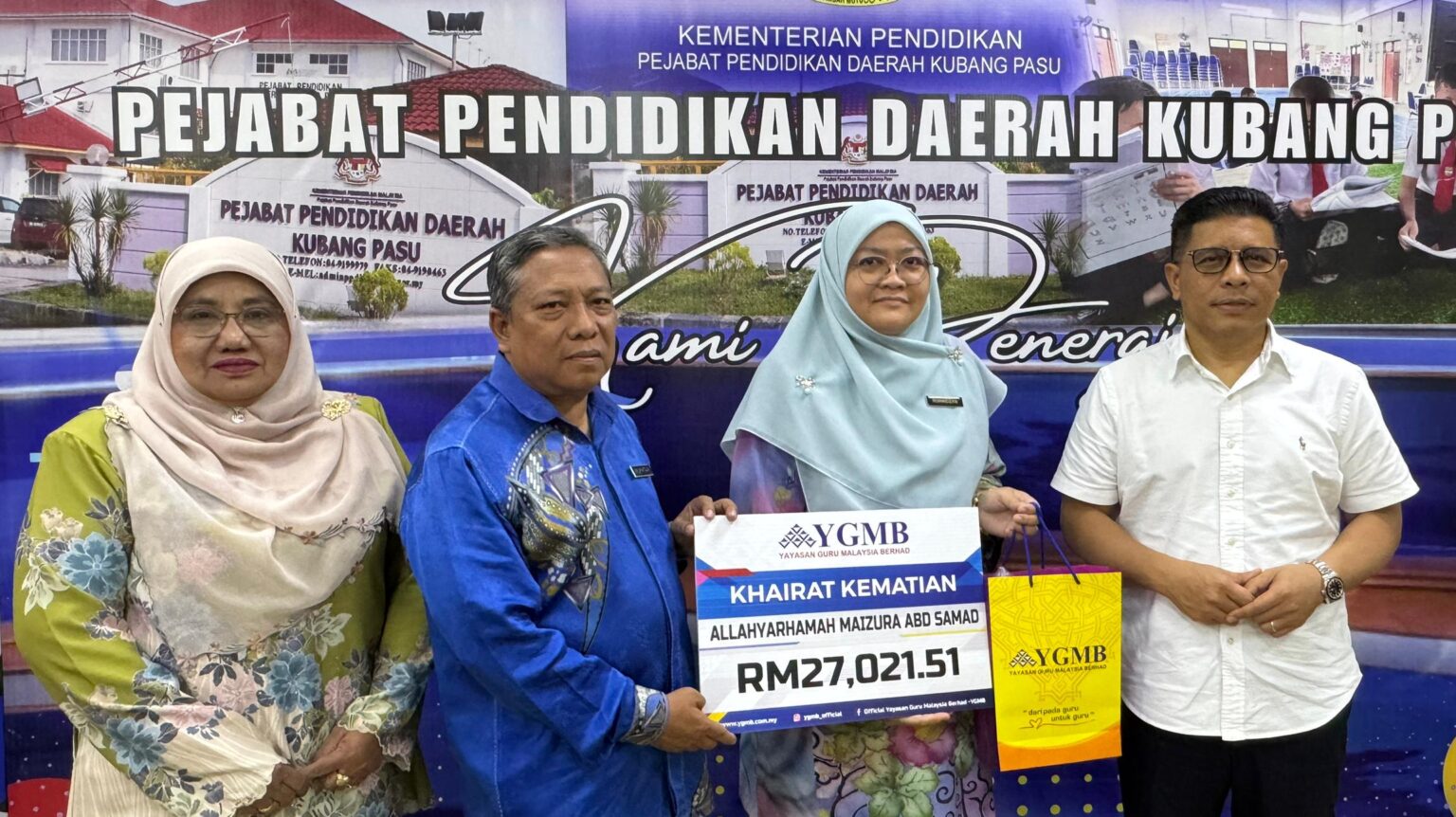 GURU MENINGGAL DUNIA, PENOLONG PEGAWAI PPD TERIMA RM27,000